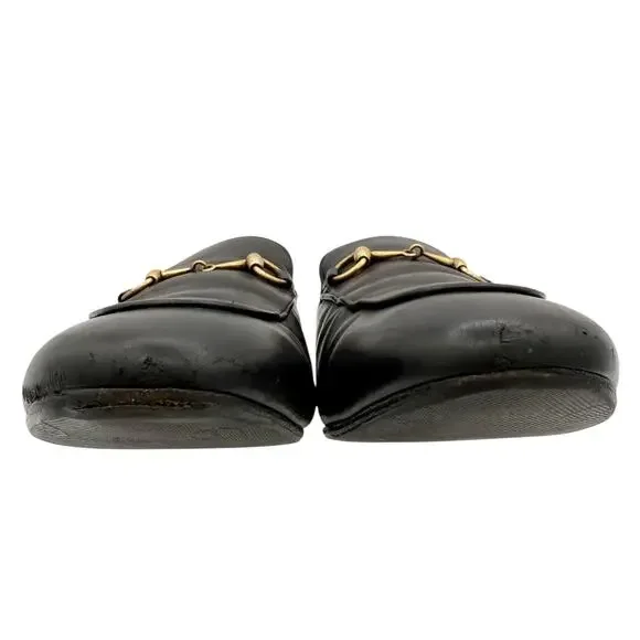 Gucci Black Princetown Leather Loafers